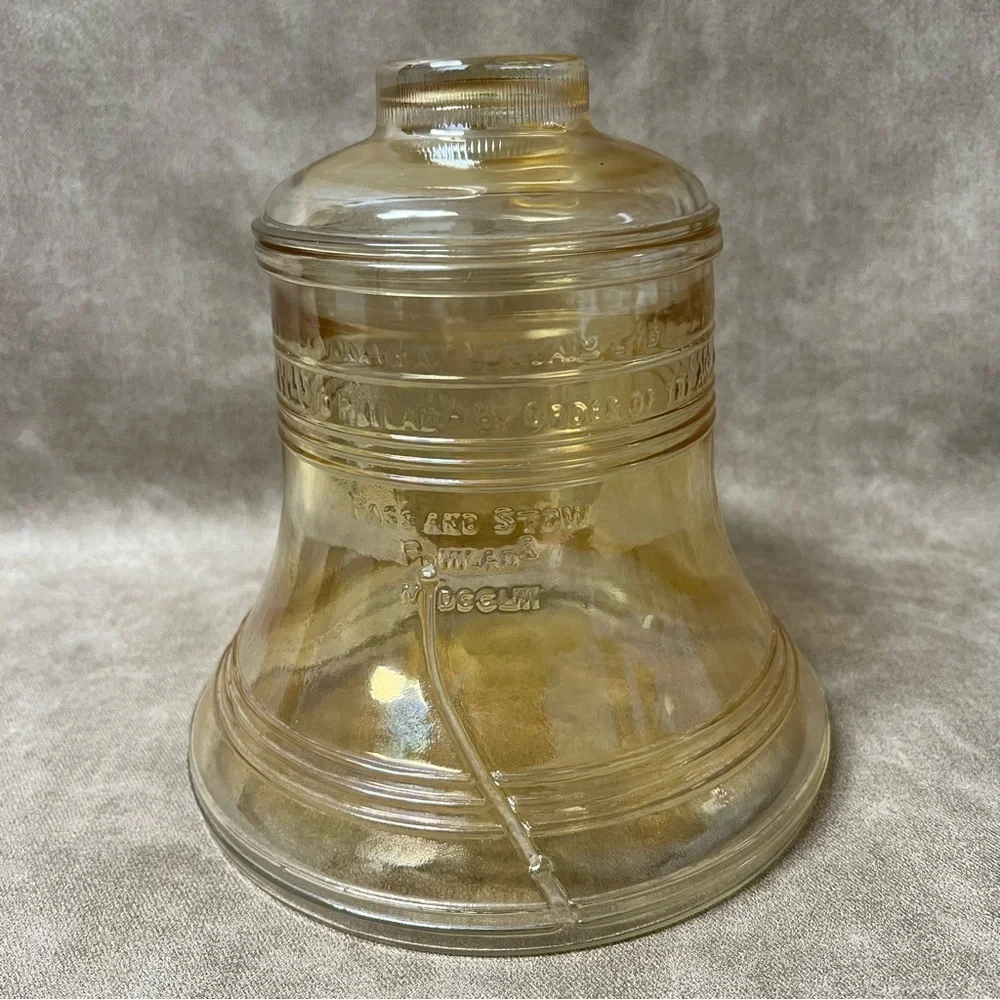 VTG.1976 BICENTENNIAL BARTLETT-COLLINS GLASS LIBERTY BELL COOKIE JAR